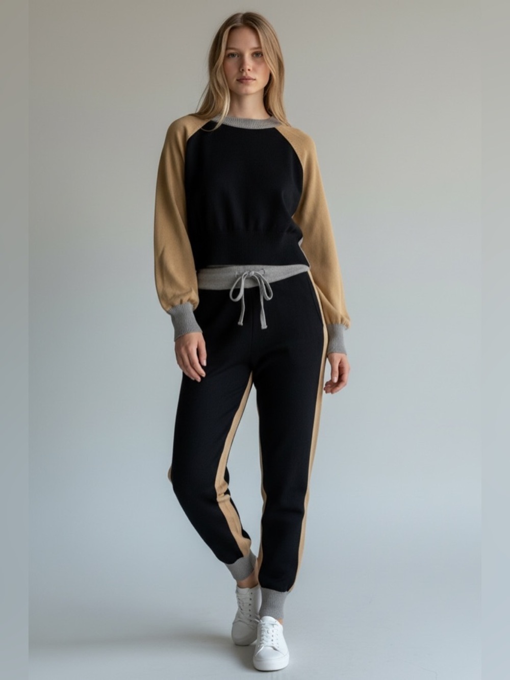Revolve Monrow Colorblock Sweater Matching Set